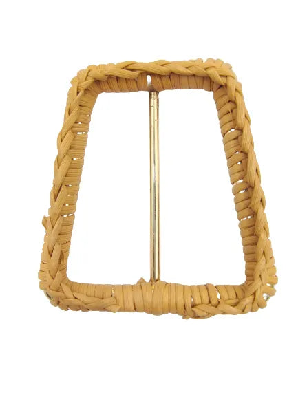  Buy Now Ani Accessories Elegant Metal Adjustable Raffia Handmade Buckles in a white background.