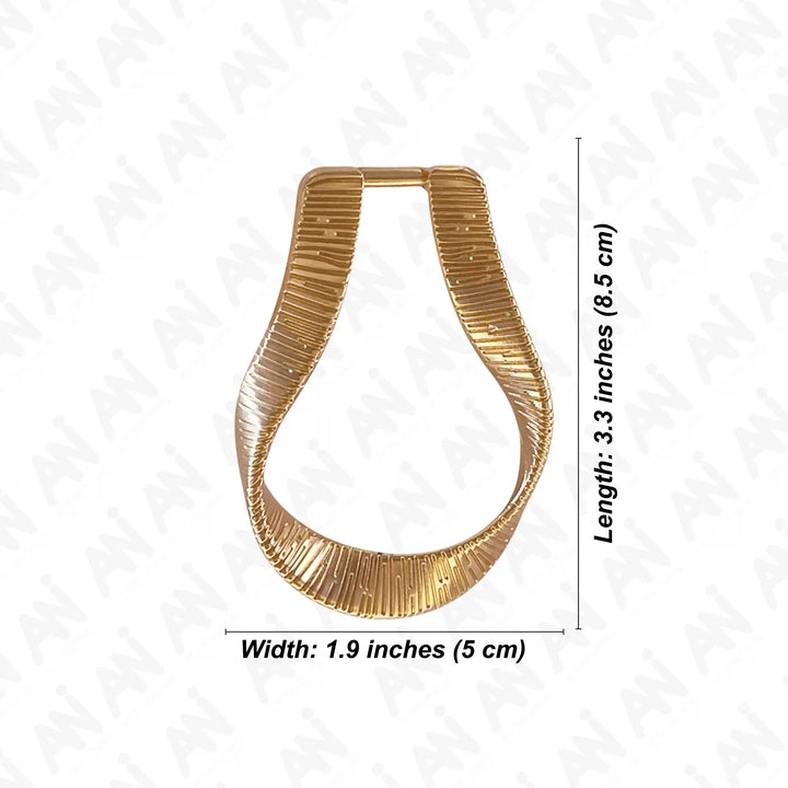 Ani Accessories Ember Weave Gold Buckle size written on white background.