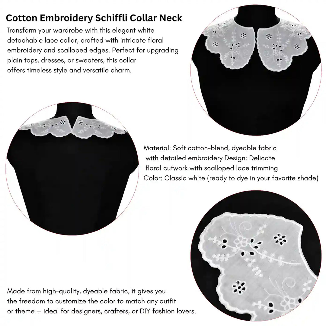 Ani Accessories Floral Style Leafy Design Neck Collar perfect for festive, party and casual wear styling