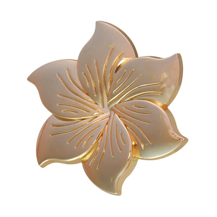 Ani Accessories Floral Style Metal Shiny gold Buckle zooming image in the white background.
