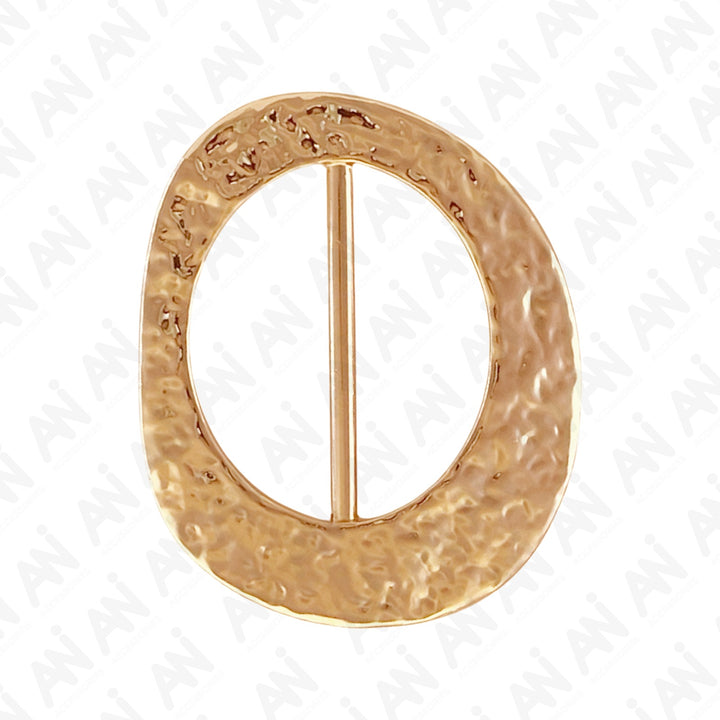 Ani Accessories Flowing  Loop Adjustable Golden Metal Buckle in a white AN Watermark  background.