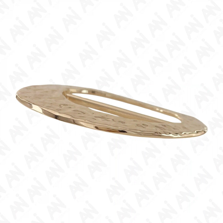Ani Accessories Flowing  Loop Adjustable Golden Metal Buckle with flat angle to show the backside image in the white background.