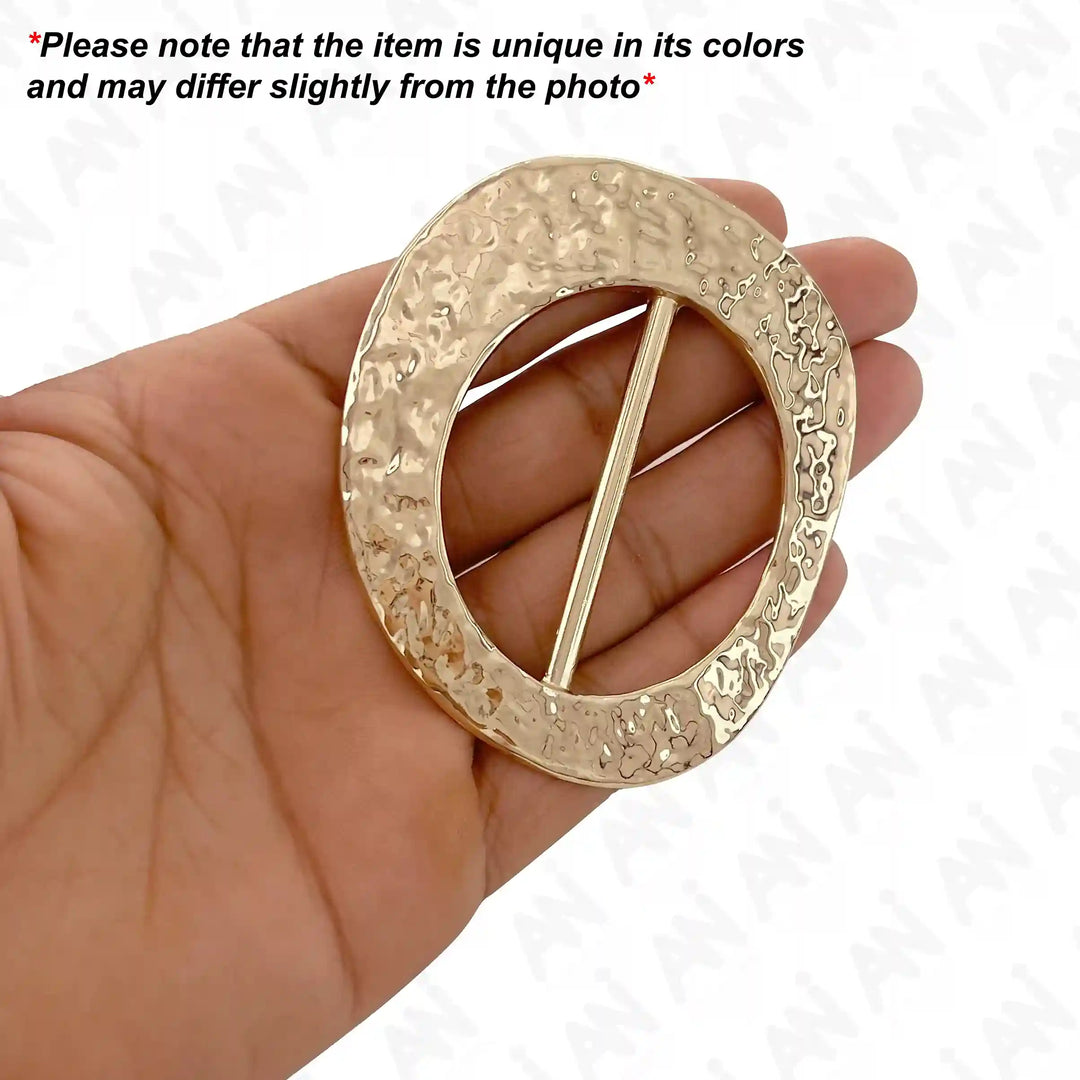 Ani Accessories Flowing  Loop Adjustable Golden Metal Buckle on the palm with text of product slightly differ from the image.