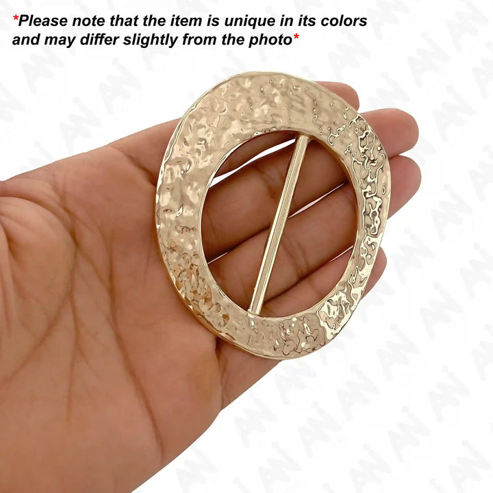 Ani Accessories Flowing  Loop Adjustable Golden Metal Buckle on the palm with text of product slightly differ from the image.