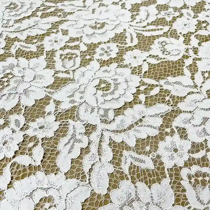Ani Accessories French Chantilly floral dyeable fabric 60 inches for dresses and designer wear