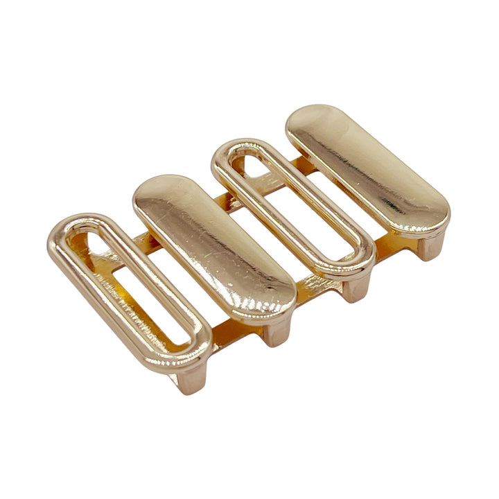 Ani Accessories Gold-Plated Geometric Ladder Buckle from top view image in a white background .