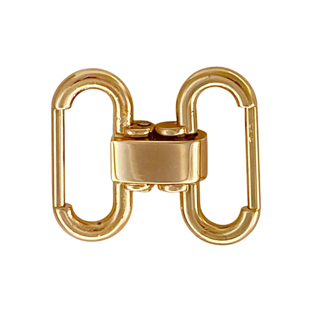 Buy Noe Ani Accessories Gold Interlocking Buckle Clasp for Belts Bags Dresses | Metal Buckle for DIY Clothing Accessories & Crafts. buckle in the white background.
