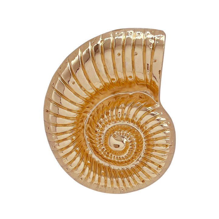 Ani Accessories Golden Nautilus Metal Buckle zooming image in white background.