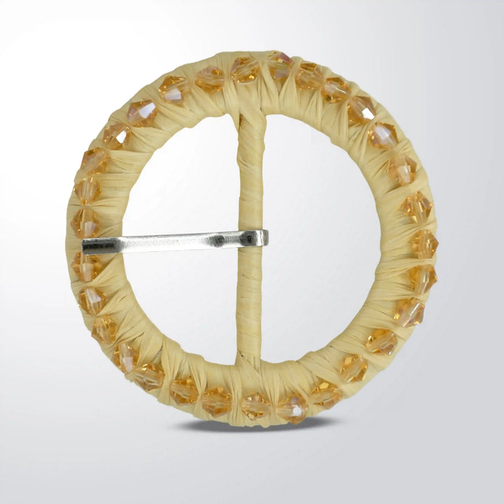 Ani Accessories Handmade Smooth Crystal Raffia Buckle for Belt and Bag DIY Sewing Craft Apparel Decoration Accessory