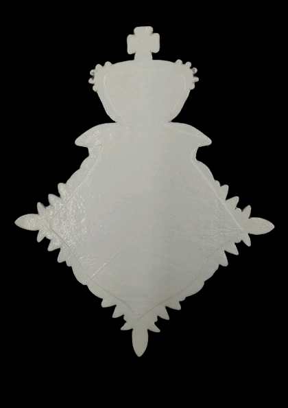 Ani Accessories Imperial Hot-Fix Patch backside view showing clean metallic finish for jackets shirts denim jeans bags and DIY clothing projects