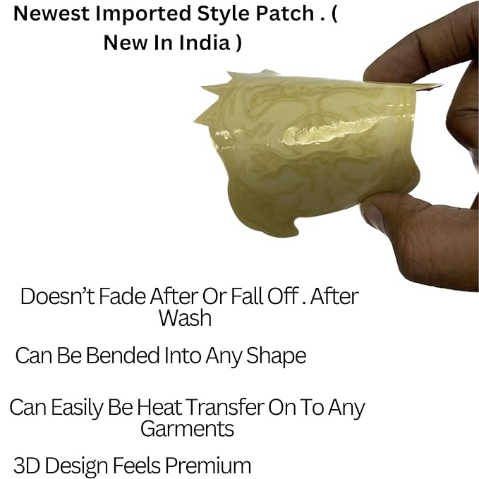 Ani Accessories iron on PVC lion patch infographic for how to use