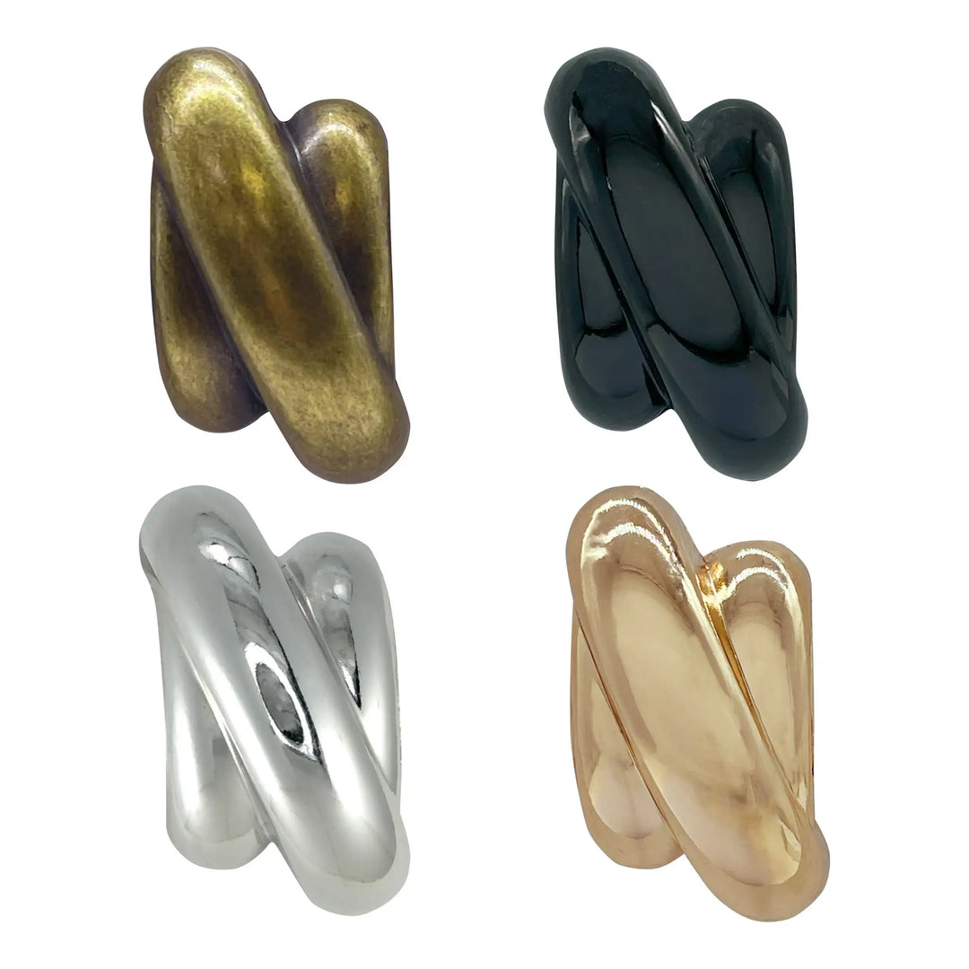 Buy now  Ani Accessories Kinetic Twist Metal Buckle in all 4 color shown in the white background.