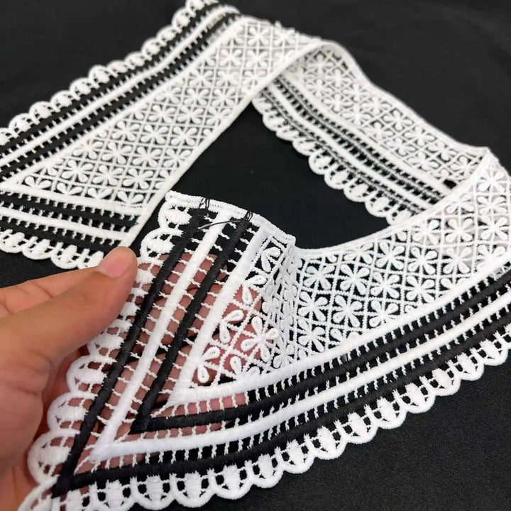 Ani Accessories Lace Applique Detachable Collar for Adult & Kids, premium floral applique collar