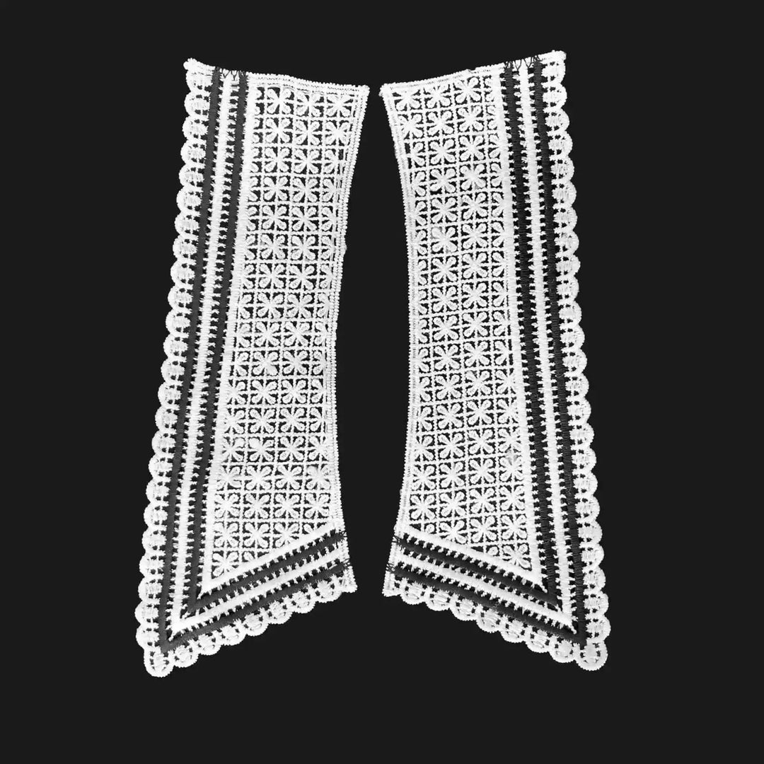 Ani Accessories Lace Applique Detachable Collar for Adult & Kids, stylish removable decorative neckline