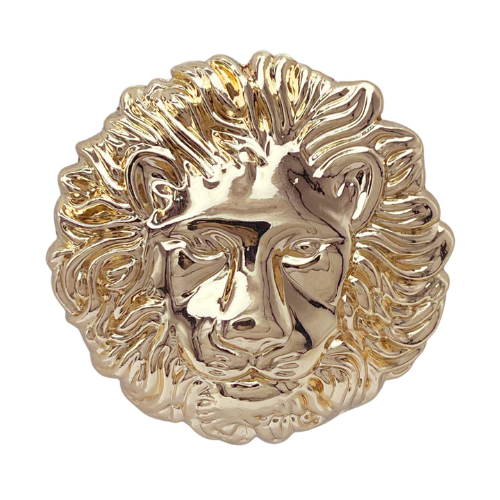 Ani Accessories Lion Head Metal Gold Buckle zooming image on the white background.