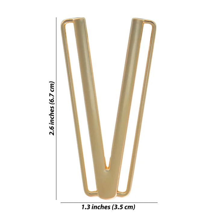 Ani Accessories Modernist Metallic V-Buckle size zooming image in the white background .