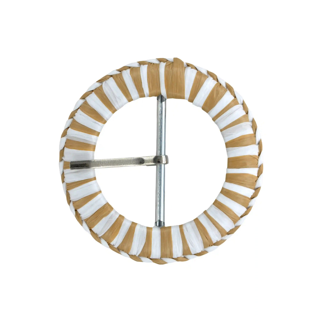 Ani Accessories Multicolor Circular Raffia Buckle for Belt Bag Dress Sewing DIY Craft Clothing Decoration