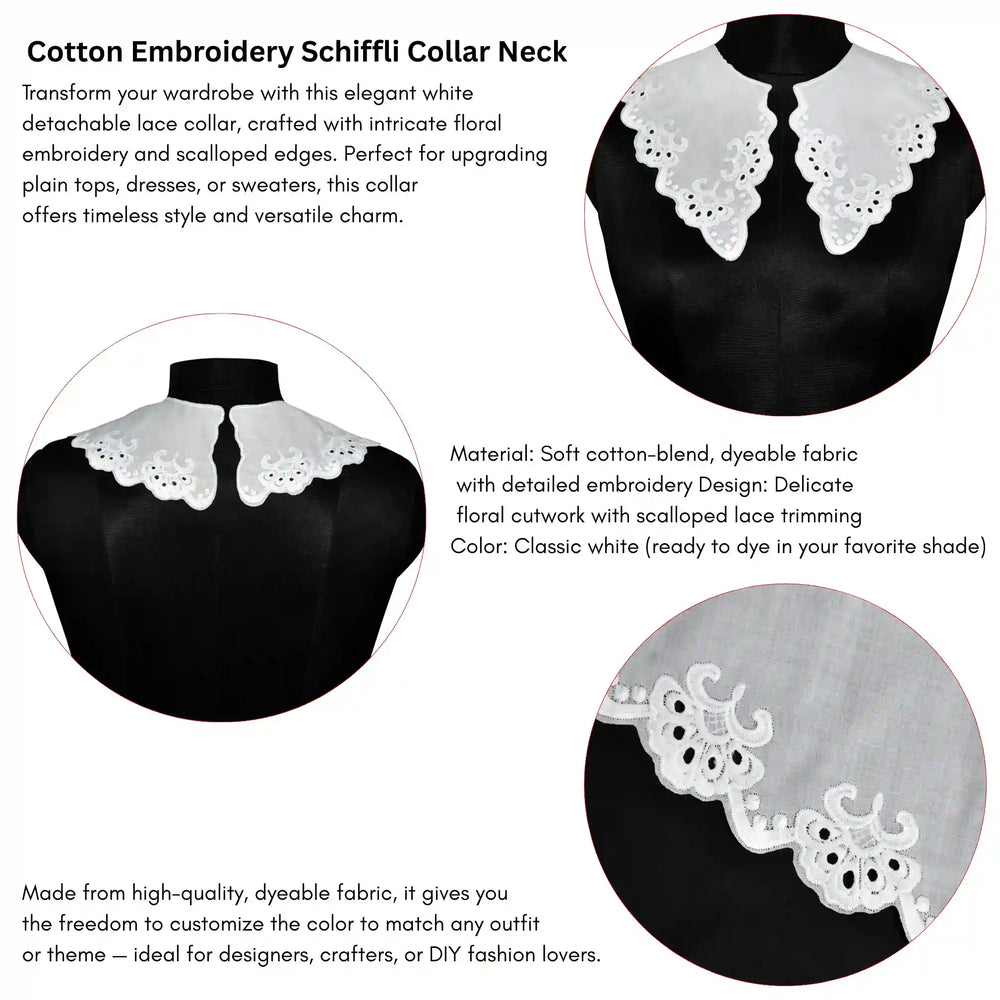 Ani Accessories Peter Pan Cutwork Neck Collar adding elegant charm to women dresses and festive outfits