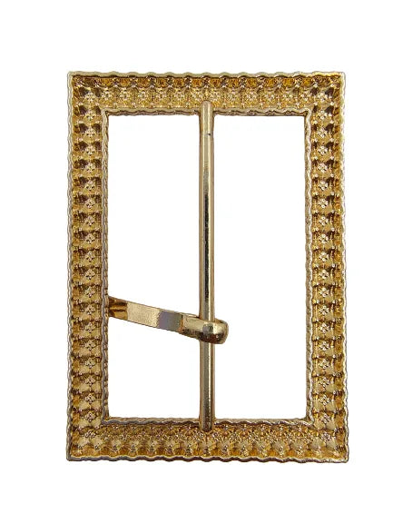Ani Accessories Prong Graceful Design Gold Finish Diamond Buckle  backside image of the diamond studded  buckle  in  white background