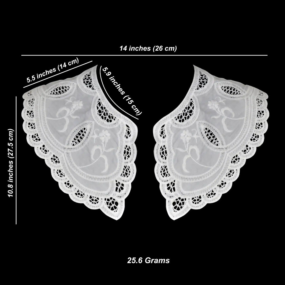 Ani Accessories Richelieu inspire Peter style collar with fine cutwork design for sewing and garment enhancement