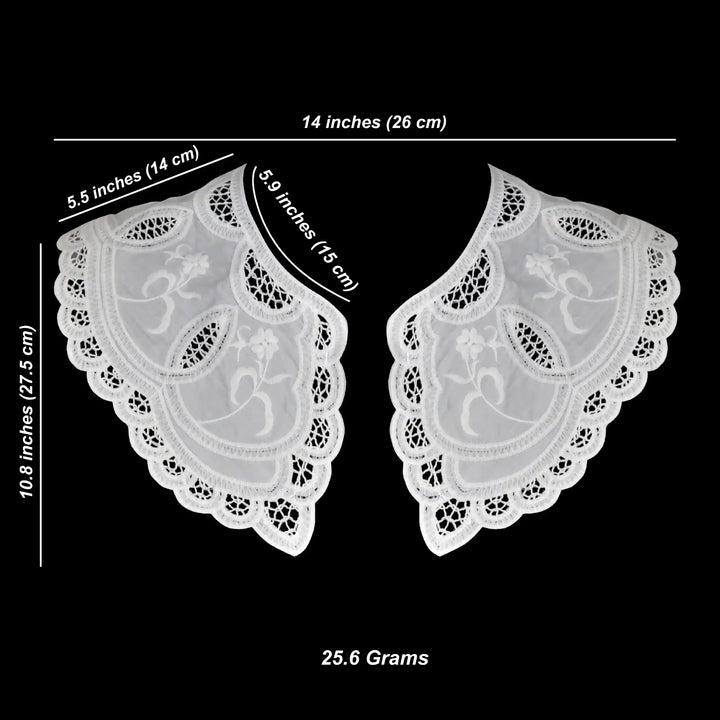 Ani Accessories Richelieu inspire Peter style collar with fine cutwork design for sewing and garment enhancement