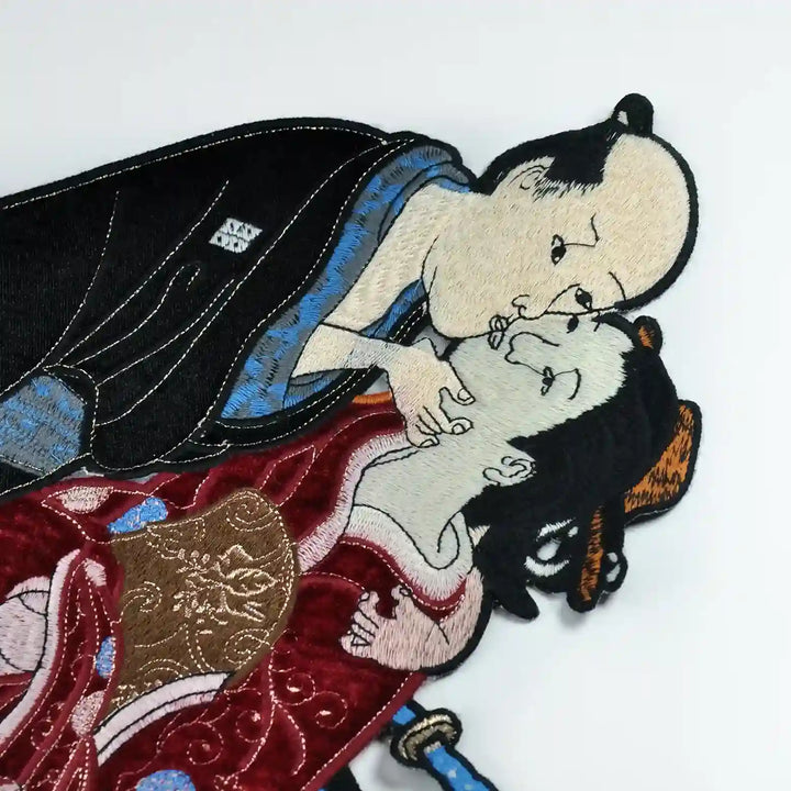 Ani Accessories Samurai and Geisha Embroidered Sew On Patch Badge for Jackets Jeans Bags DIY Craft Clothing Applique