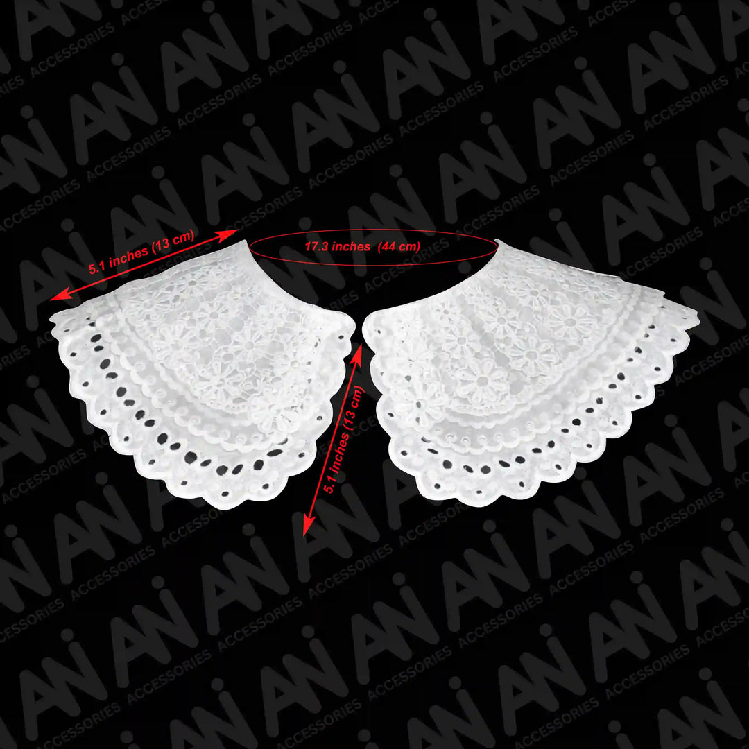 Ani Accessories Scalloped Edge Lace Neck Collar adding elegant charm to women dresses and festive outfits