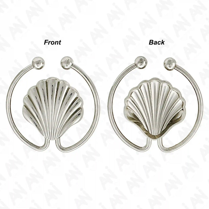 Ani Accessories Scalloped Shell Metal Buckle front and back image in the white background.