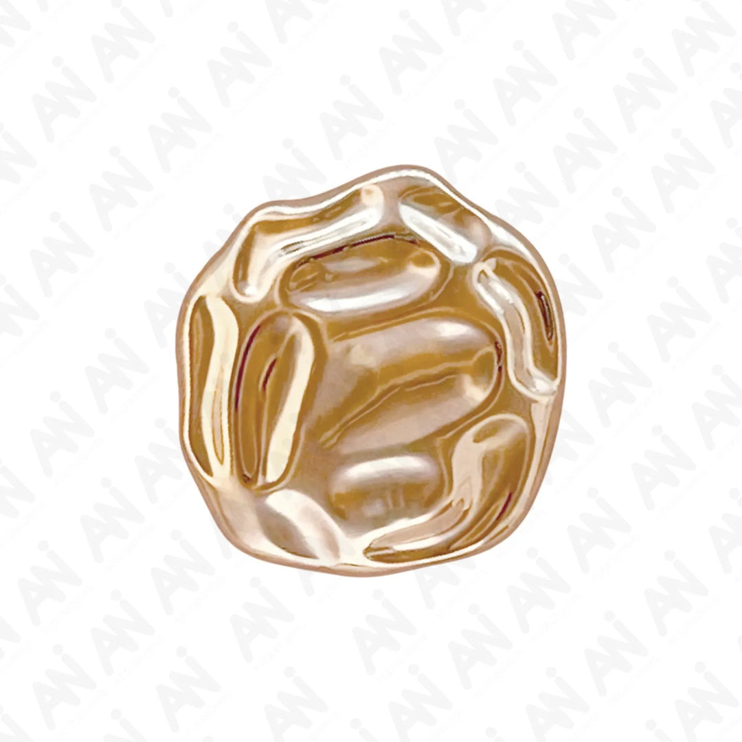 Buy Now Ani Accessories Sculpted Gold Shining Nugget Style Buckle in a  white background.