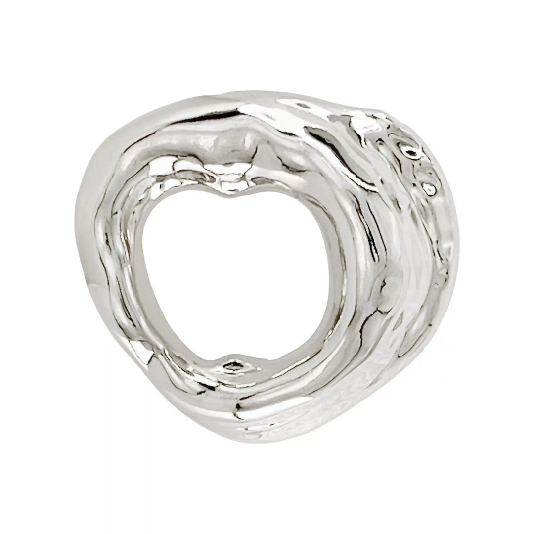 Ani Accessories Shiny Silver Metal Buckle Zooming image  in the white background. buckle for DIY, CRAFT and fashion wear.