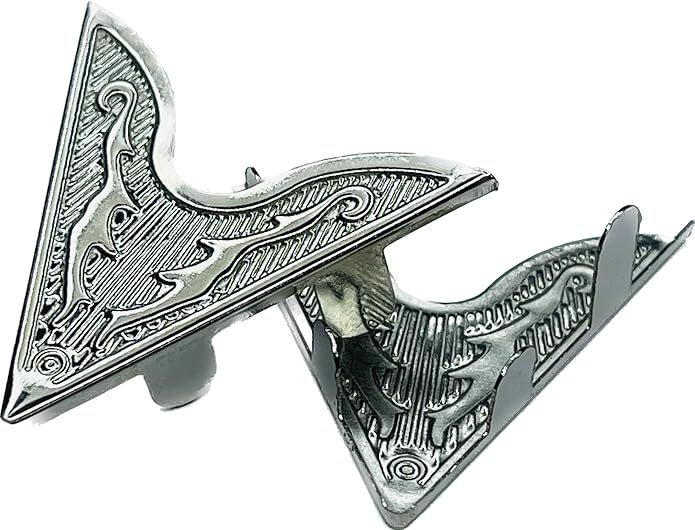 Buy Now  Ani Accessories  Zoom image of 2 pieces of Silver Tribal Collar Tips Clips