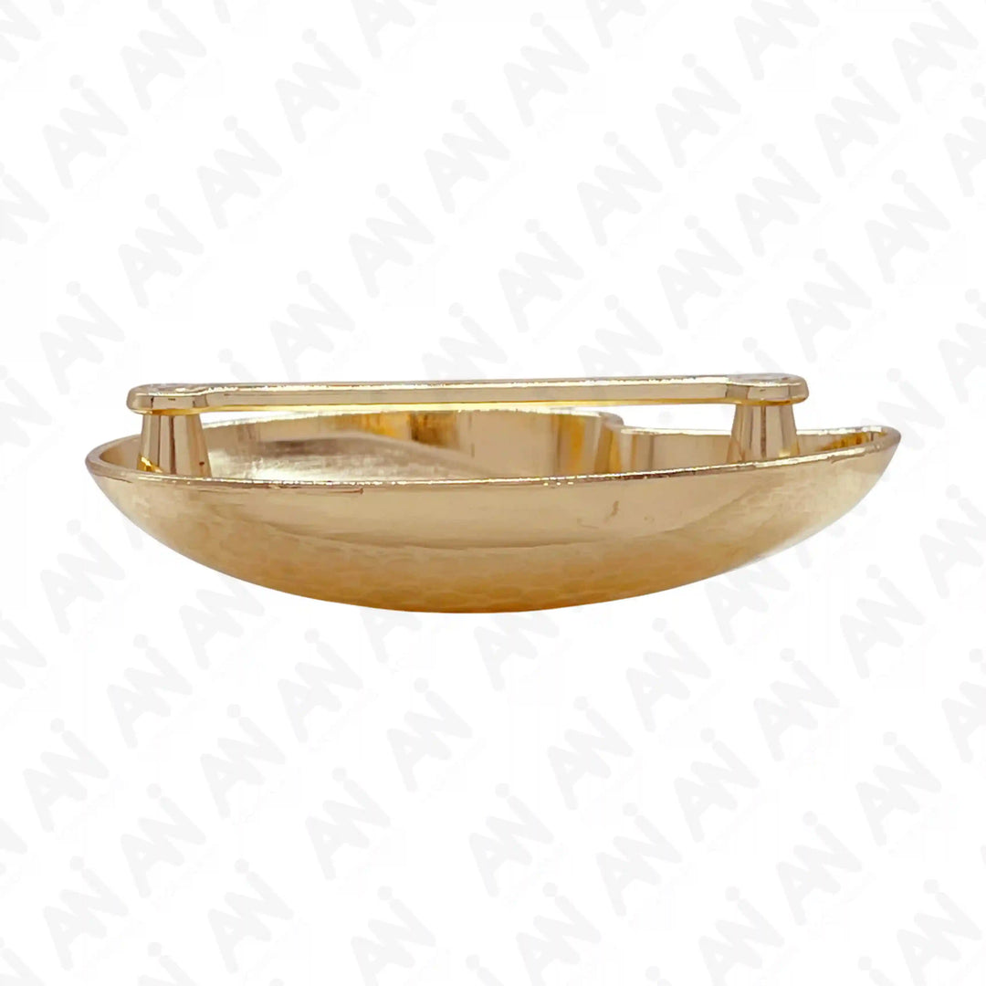Ani Accessories Solstice  gold Petal Buckle Backside image is shown in white background for clear clarity of the buckle.