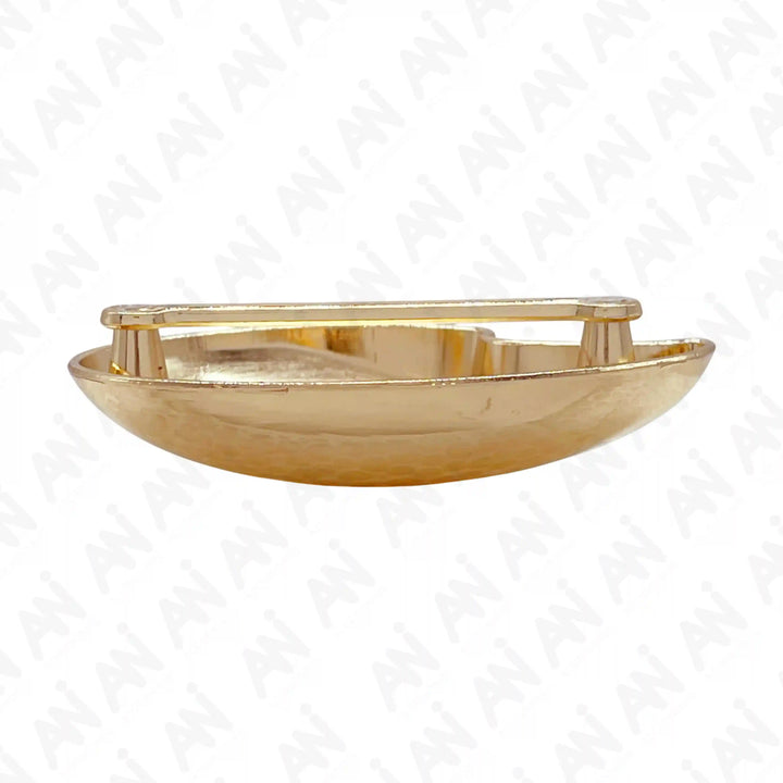 Ani Accessories Solstice  gold Petal Buckle Backside image is shown in white background for clear clarity of the buckle.
