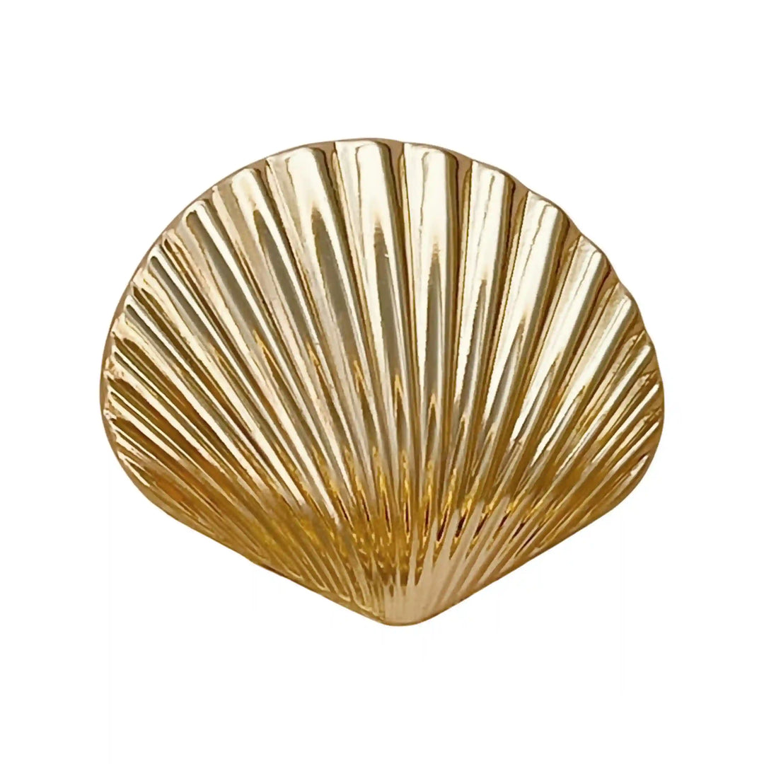 Buy Now Ani Accessories Stylish Shell Design Buckle with reflection in a white background.
