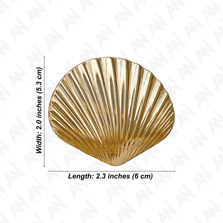 Ani Accessories Stylish Shell Design Buckle Size written in the white background.