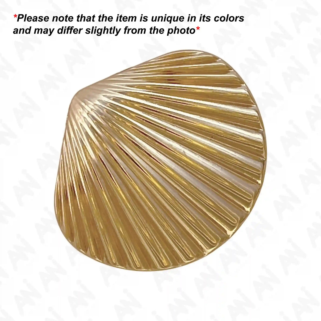 Ani Accessories Stylish Shell Design Buckle zooming image in the white background with caution written as product may slightly differ from the image.