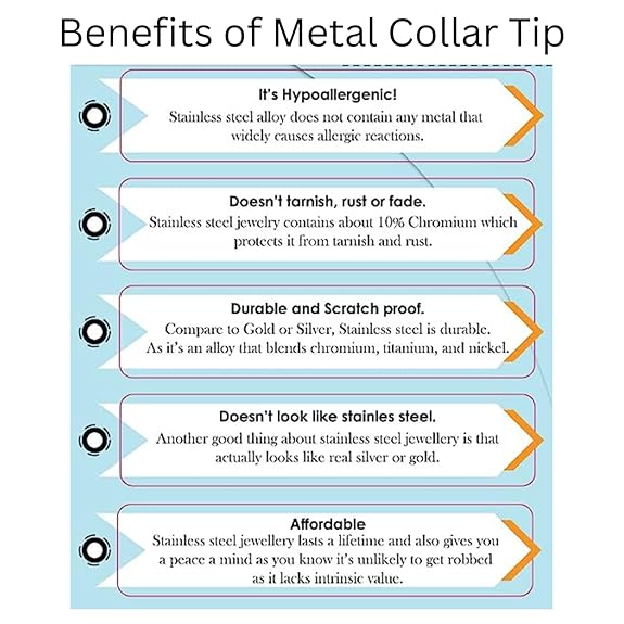 Ani Accessories | Infographic of benefit of metal collar tip 