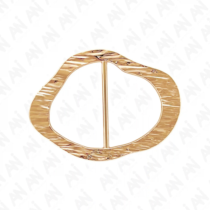 Buy Now Ani Accessories Textured Oval Buckle  zooming image in the white background.