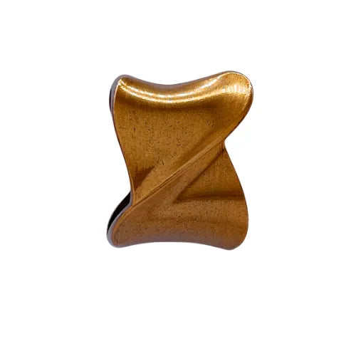 Ani Accessories Twisted Design Antique Gold Metal Buckle zooming image of the buckle in the white background.