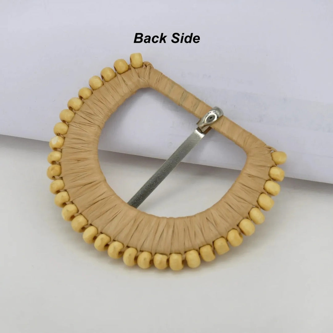 Ani Accessories Two Designs D Shape Wooden Buckles for Belt Bag Dress DIY Craft Sewing Apparel Decoration