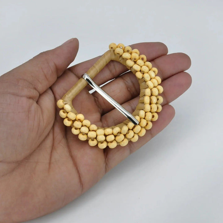 Ani Accessories Two Designs D Shape Wooden Buckles for Belt Bag Garment DIY Sewing Craft Dress Decoration