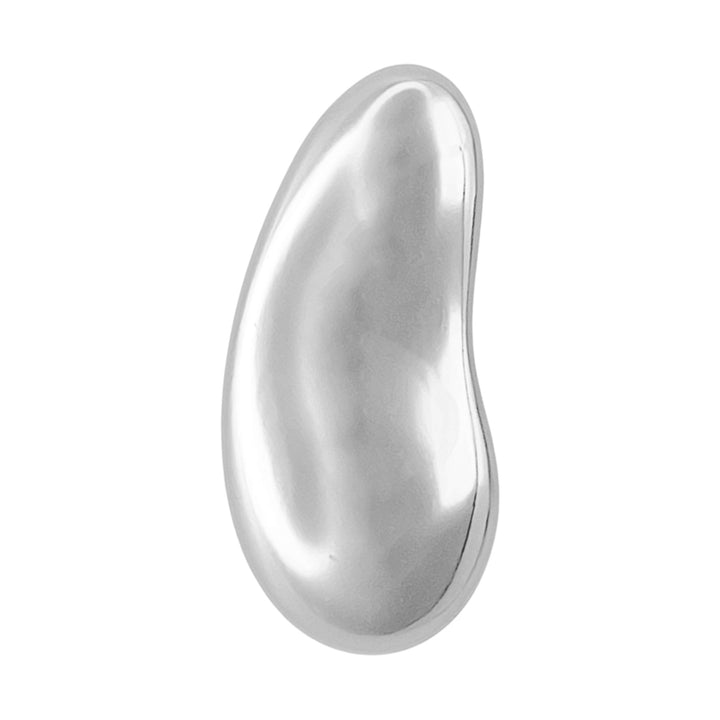 Ani Accessories Unique Bean  Design Metal Silver Buckle zooming image in the white background.