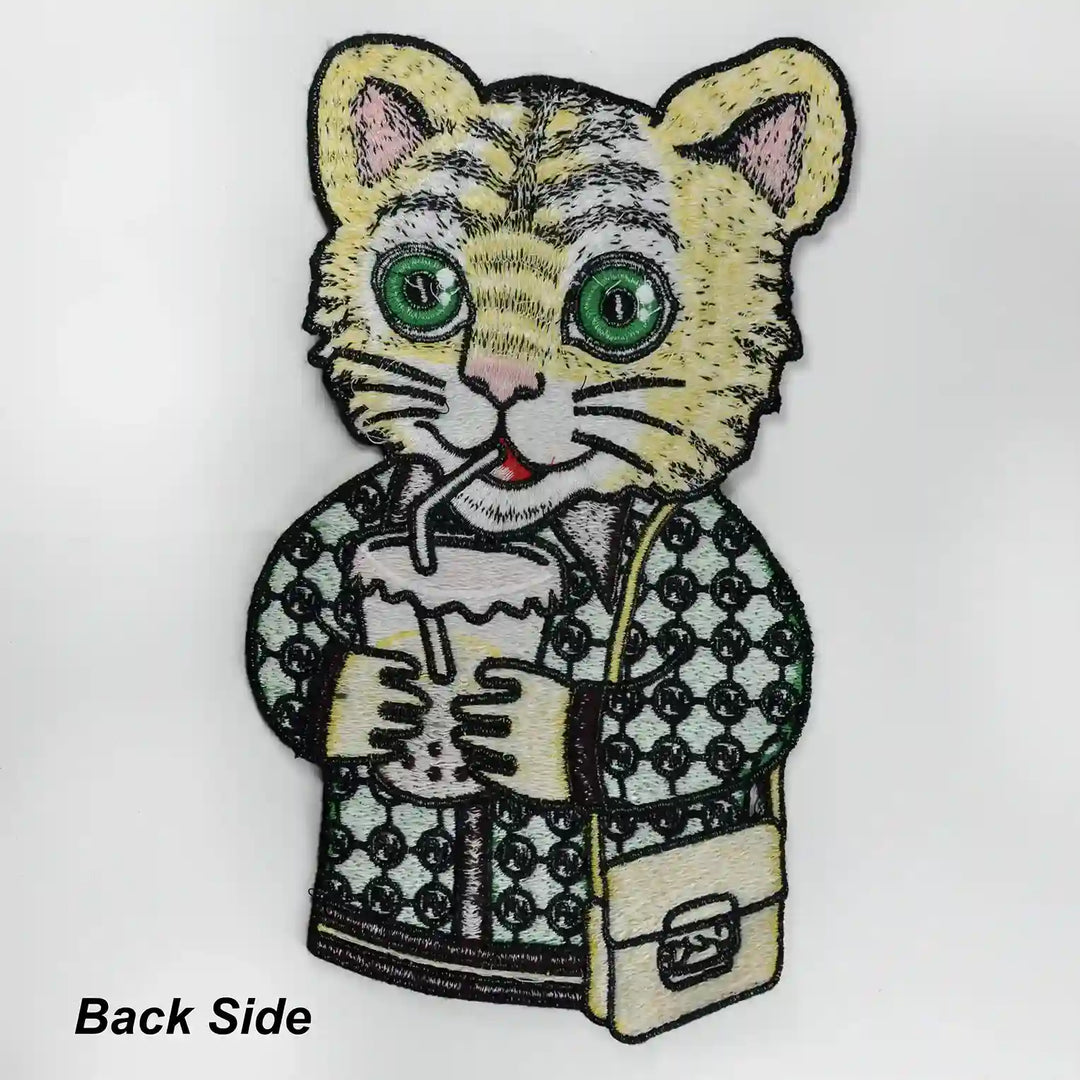 Ani Accessories back side cat sew patch showing construction and sewing-friendly finish