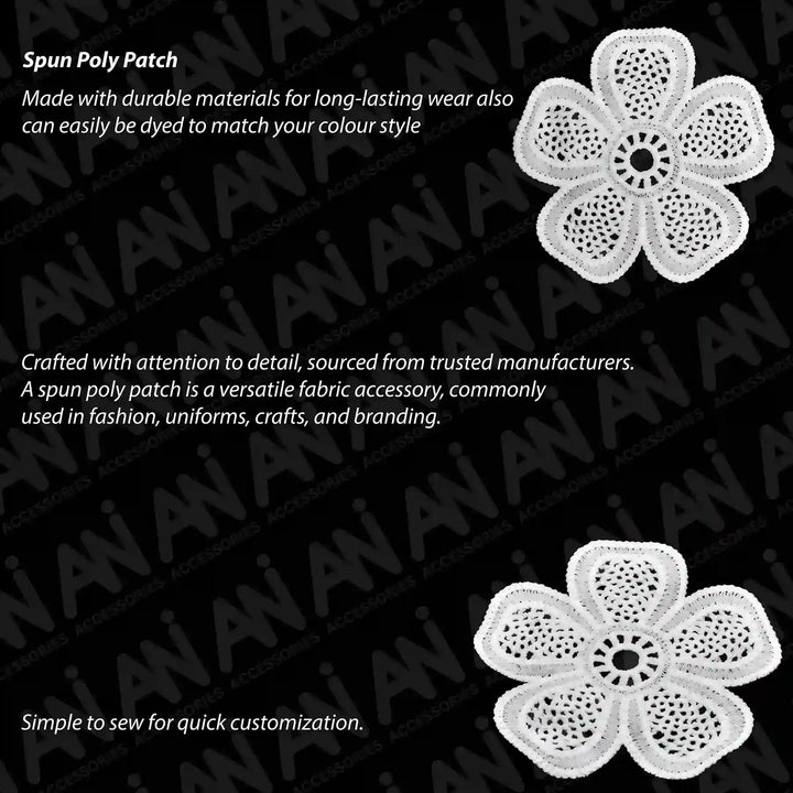 Ani Accessories beautiful clover crocheted appliqué patch for saree kurti blouse sewing applique