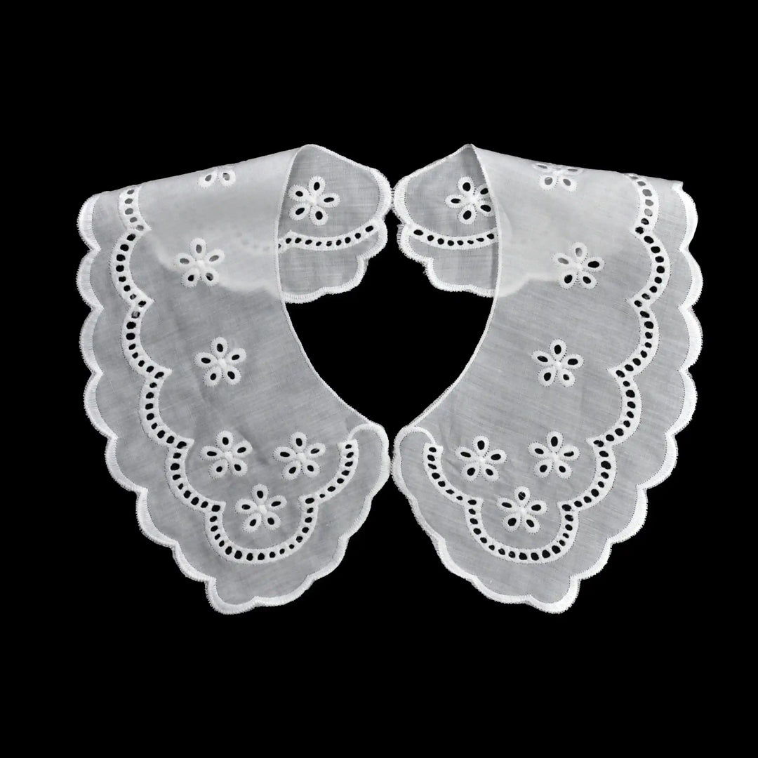 Ani Accessories broderie anglaise collar with delicate cutwork embroidery for dresses blouses and DIY sewing