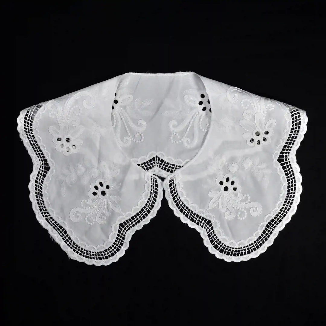 Ani Accessories cutwork floral style Peterpan collar with intricate embroidery for dresses blouses and DIY use
