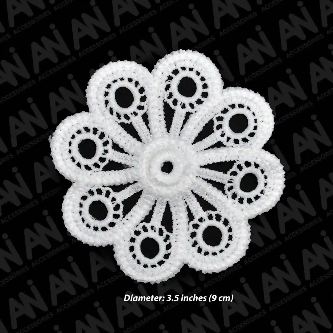 Ani Accessories designer spun poly floral appliqué patch for saree kurti DIY sewing embellishment