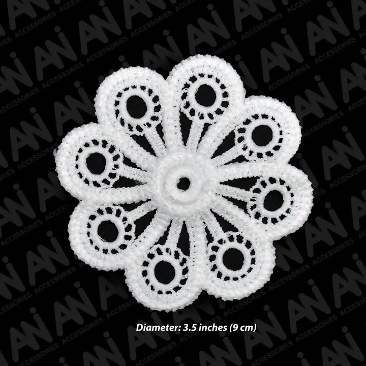 Ani Accessories designer spun poly floral appliqué patch for saree kurti DIY sewing embellishment