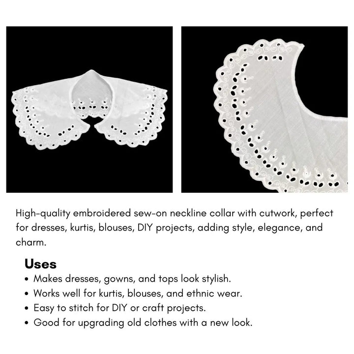 Ani Accessories detachable Peter Pan collar for kid suitable for frock and gown styling