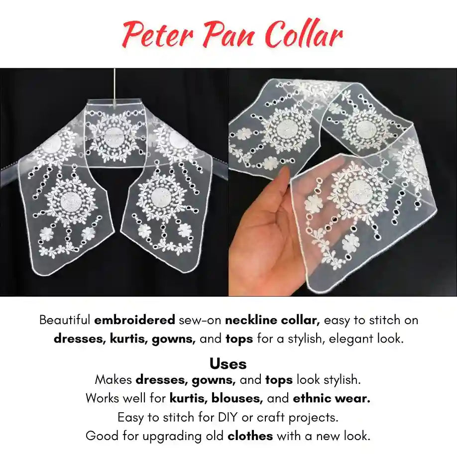 Ani Accessories detachable embroidered collar for kids ideal for birthday and special events